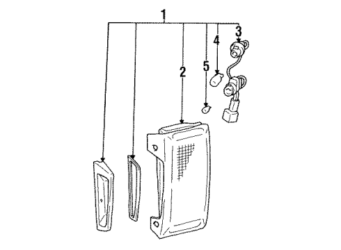 1994 Toyota 4Runner License Lamps Diagram