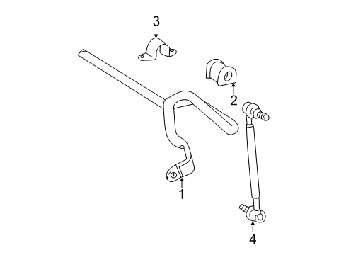 2014 Toyota Corolla Stabilizer Bar & Components - Front Diagram