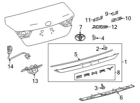 2020 Toyota Camry Parking Aid Diagram 4 - Thumbnail