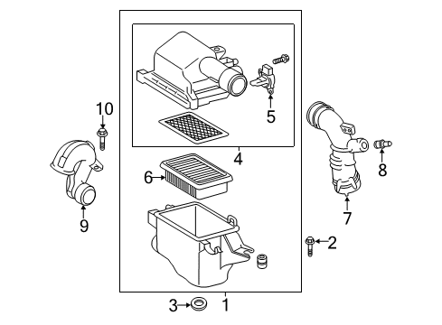 2017 Toyota Prius C Air Intake Diagram