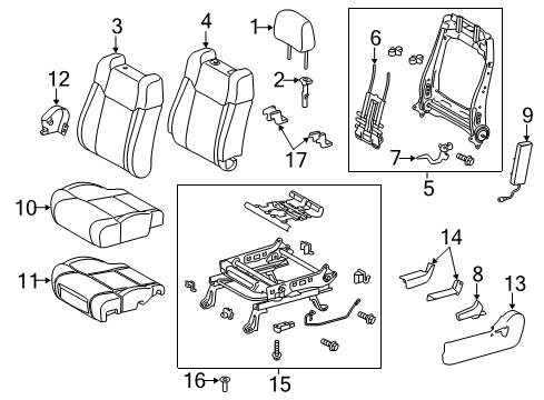 2021 Toyota Tundra Driver Seat Components Diagram 1 - Thumbnail