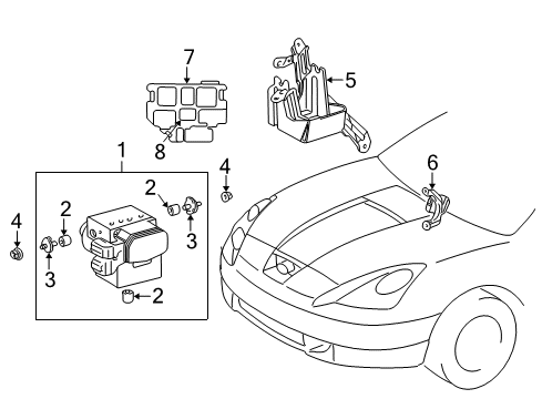 2000 Toyota Celica Anti-Lock Brakes Diagram 1 - Thumbnail