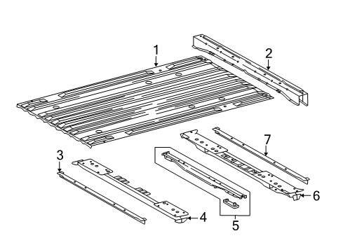 2020 Toyota Tundra Pick Up Box - Floor Diagram 2 - Thumbnail