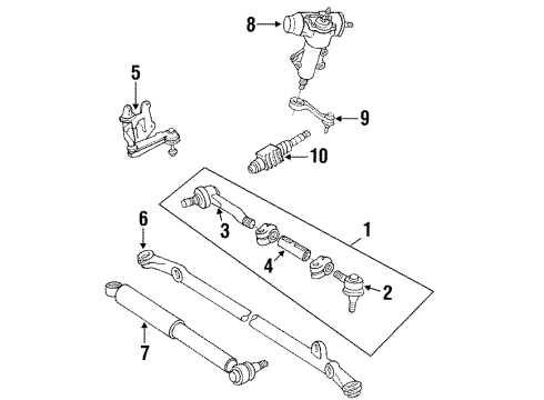 1994 Toyota Pickup P/S Pump & Hoses, Steering Gear & Linkage Diagram 6 - Thumbnail