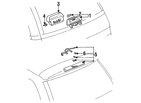 1993 Toyota Previa High Mount Lamps Diagram