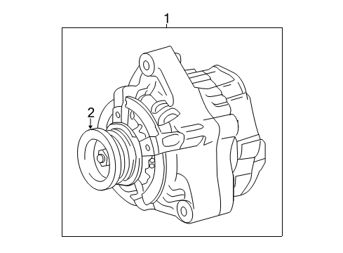 2015 Toyota Tundra Pulley, Alternator Diagram for 27411-38090