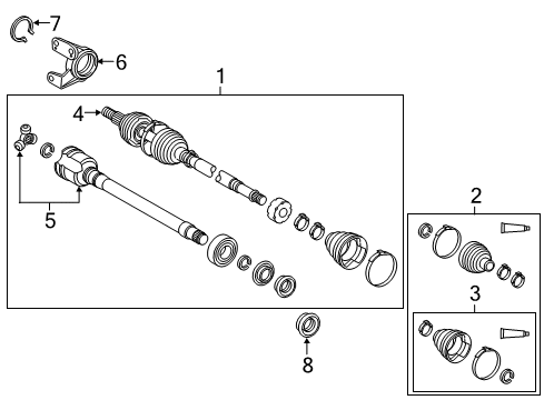 2016 Toyota Camry Shaft Assembly, Front Drive Diagram for 43410-06732