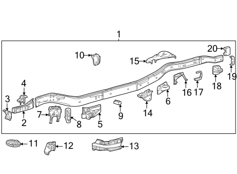 2023 Toyota Sequoia FRAME SUB-ASSY Diagram for 51001-0CD20