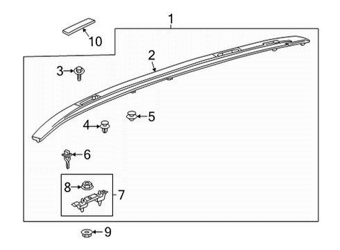 2023 Toyota Corolla Cross Roof Rack Diagram