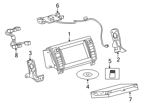 2013 Toyota Sequoia Bracket, Radio Receiver Diagram for 86211-0C040