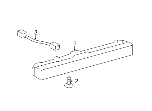 2010 Toyota Camry High Mount Lamps Diagram 1 - Thumbnail