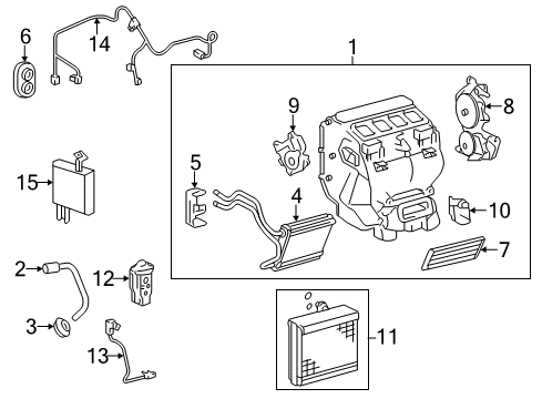 2017 Toyota Avalon HVAC Case Diagram