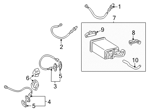 2007 Toyota Sequoia Canister Assy, Charcoal Diagram for 77740-0C030