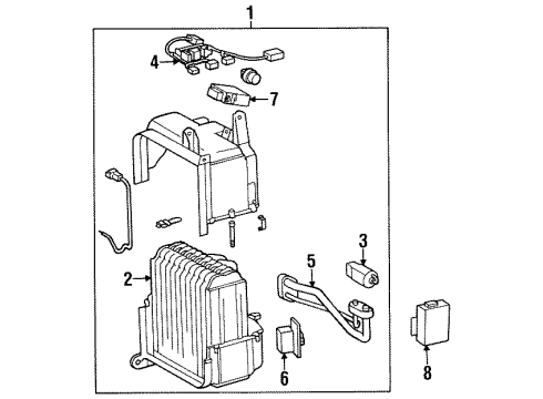 1997 Toyota Land Cruiser Amplifier Assy, Cooler Stabilizer Diagram for 88650-60060