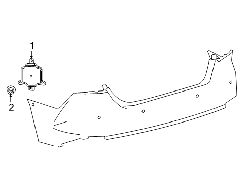 2018 Toyota Camry Electrical Components - Rear Bumper Diagram