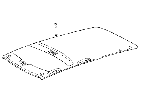 1994 Toyota Camry Interior Trim - Roof Diagram