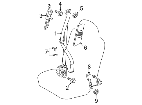 2011 Toyota Highlander Plate Sub-Assembly, Front S Diagram for 73023-06030-E1