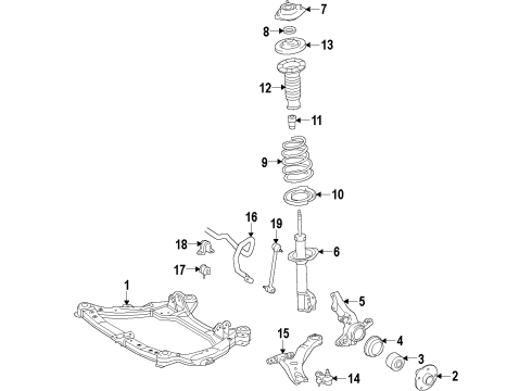 2013 Toyota Camry Front Stabilizer Link Assembly, Passenger Side Diagram for 48820-06050