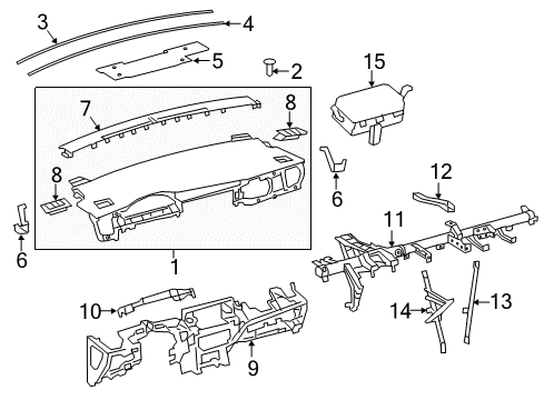 2018 Toyota Corolla iM Cluster & Switches, Instrument Panel Diagram 1 - Thumbnail