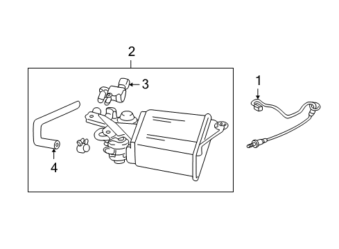 2003 Toyota Matrix Emission Components Diagram 1 - Thumbnail