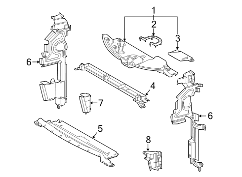 2022 Toyota Sienna Splash Shields Diagram 2 - Thumbnail