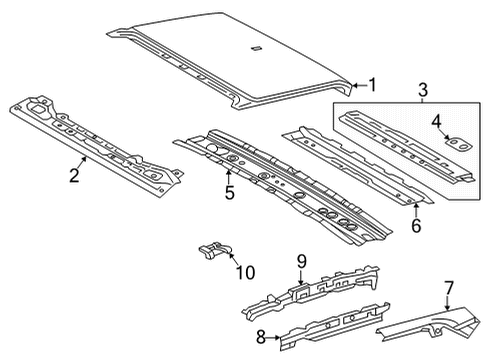 2023 Toyota Venza Roof & Components Diagram 1 - Thumbnail