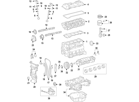 2021 Toyota Corolla Engine Parts, Mounts, Cylinder Head & Valves, Camshaft & Timing, Oil Pan, Oil Pump, Crankshaft & Bearings, Pistons, Rings & Bearings, Variable Valve Timing Diagram