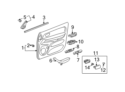 2006 Toyota Tundra Front Door Diagram 3 - Thumbnail