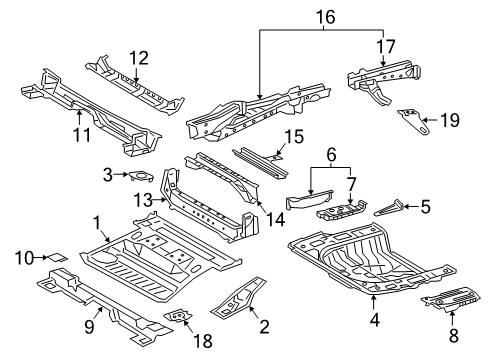 2020 Toyota RAV4 Rear Body - Floor & Rails Diagram 3 - Thumbnail