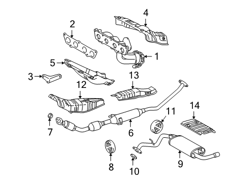 2003 Toyota Matrix Exhaust Manifold Diagram 1 - Thumbnail