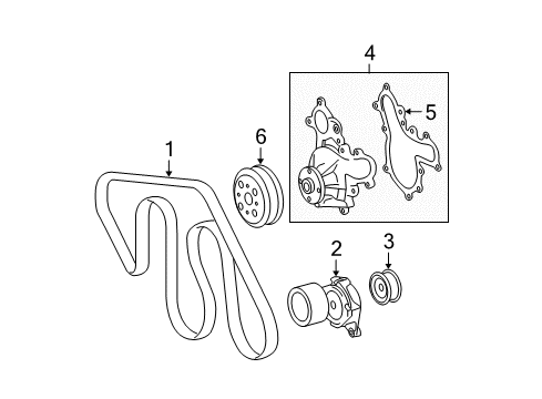 2011 Toyota Tundra Water Pump, Belts & Pulleys Diagram 3 - Thumbnail