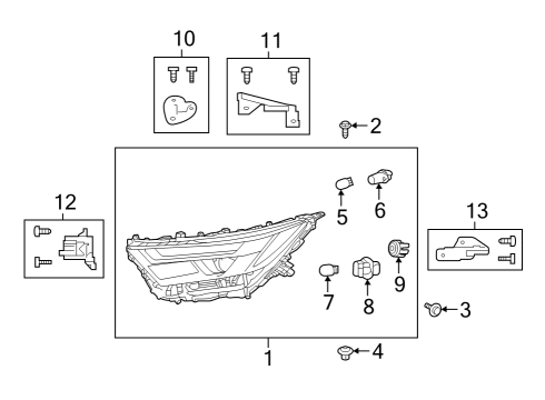 2023 Toyota RAV4 Headlamp Components Diagram 5 - Thumbnail