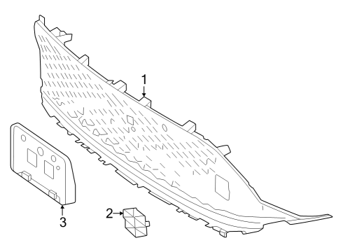 2023 Toyota Crown GRILLE, RADIATOR, IN Diagram for 53112-30910