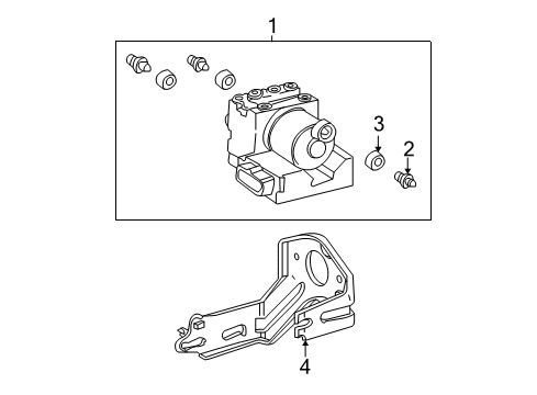 2000 Toyota Sienna Cushion, Brake Actuator Bolt Diagram for 44546-01030