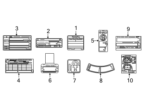 2017 Toyota Corolla iM Information Labels Diagram