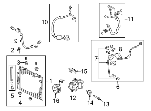 2008 Toyota Sequoia Compressor Assy, Cooler Diagram for 88320-0C140