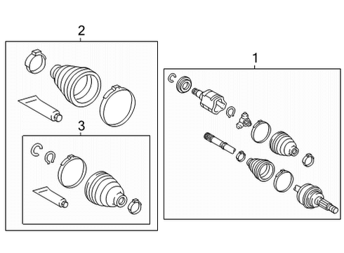 2021 Toyota Sienna Drive Axles - Rear Diagram