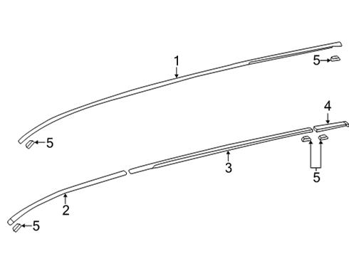 2021 Toyota Sienna Exterior Trim - Roof Diagram