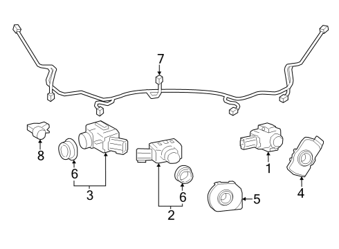 2023 Toyota Prius AWD-e RETAINER, ULTRASONIC Diagram for 89348-47260-C0