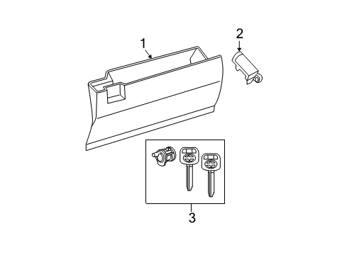 2007 Scion tC Door Assy, Glove Compartment Diagram for 55550-21030-B0