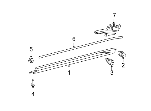 2005 Toyota 4Runner Exterior Trim - Pillars, Rocker & Floor Diagram