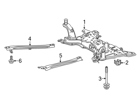 2021 Toyota Corolla Suspension Mounting - Front Diagram