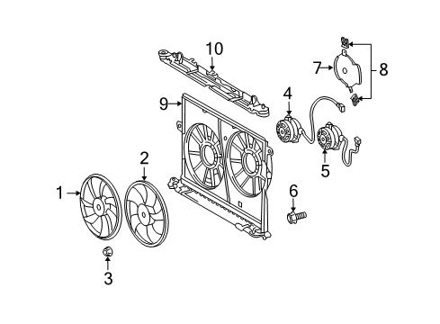 2013 Toyota Matrix Cooling System, Radiator, Water Pump, Cooling Fan Diagram 2 - Thumbnail