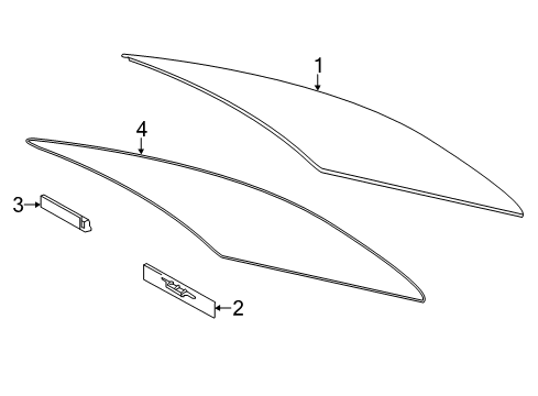 2019 Toyota Corolla Back Glass Diagram