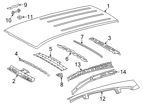 2014 Toyota RAV4 Roof & Components Diagram 4 - Thumbnail