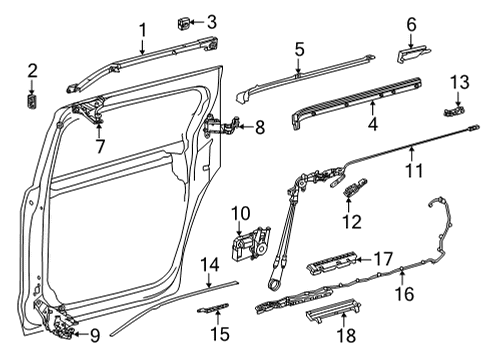 2021 Toyota Sienna Sliding Door Hardware Diagram