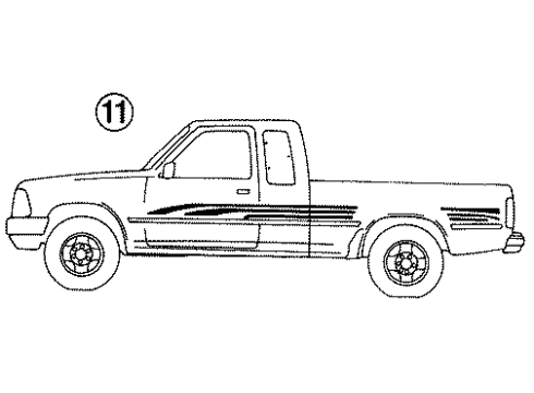 1993 Toyota Pickup Stripe Tape Diagram