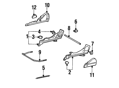 1998 Toyota Tercel Handle, Passenger Side Diagram for 72201-16020