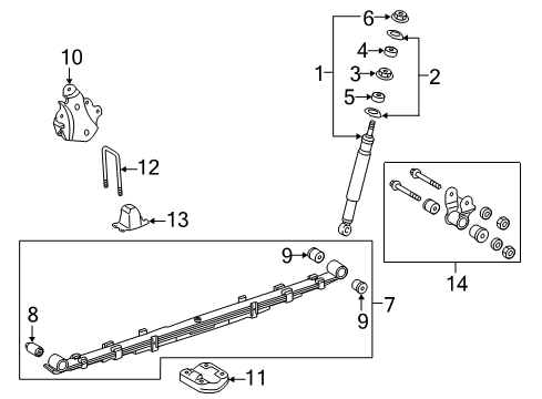 2018 Toyota Tacoma Rear Suspension Diagram 2 - Thumbnail