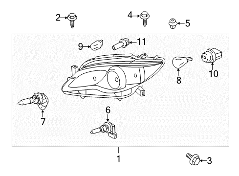 2012 Toyota Avalon Bulbs Diagram 3 - Thumbnail